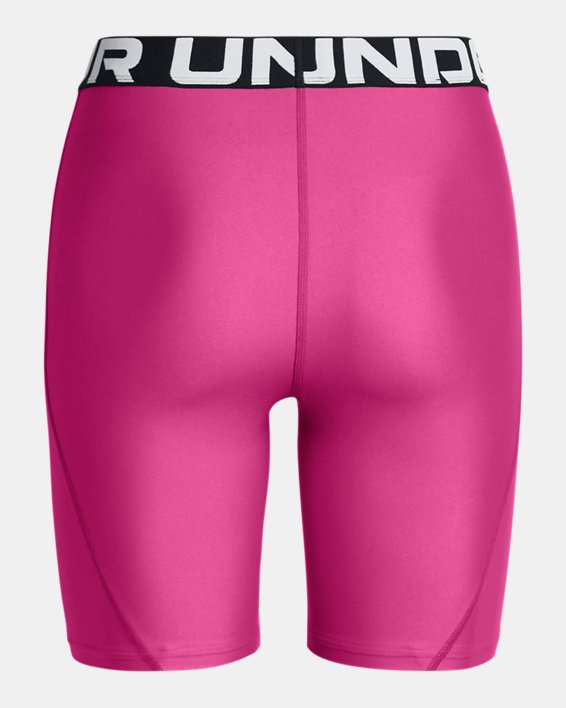 Women's HeatGear® 8" Shorts, Pink, pdpMainDesktop image number 5